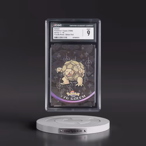 1999 Series 1 (Oval Nintendo Seal) #76 Golem - Fourth Print (Black Logo) Silver Foil (Starbursts) (C