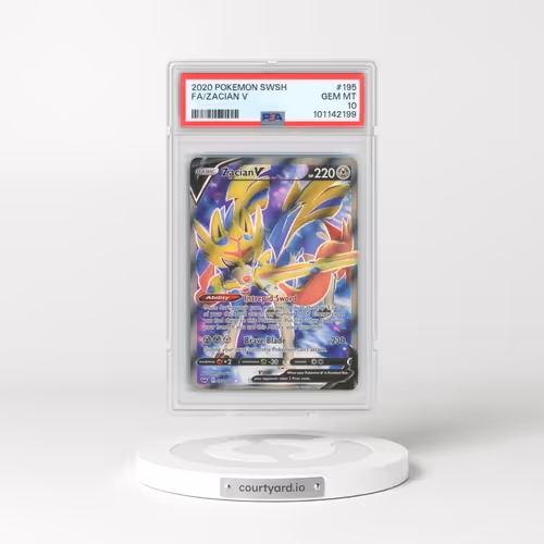 2020 Pokémon Sword & Shield #195 Zacian V - Holo Full Art (PSA 10 GEM MINT)