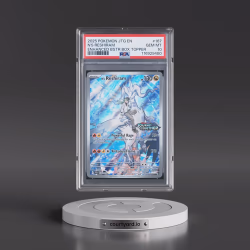 2025 Pokémon Jtg EN-Journey Together #167 N's Reshiram - Enhanced Booster Box Topper (PSA 10 GEM MIN
