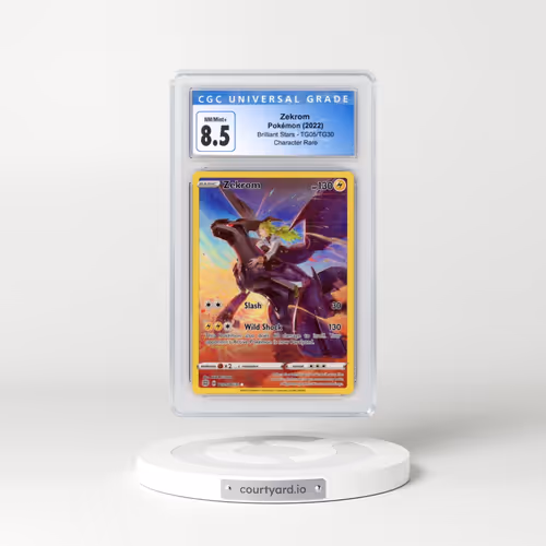 2022 Brilliant Stars #TG05/TG30 Zekrom - Character Rare (CGC 8.5 NM-MT+)
