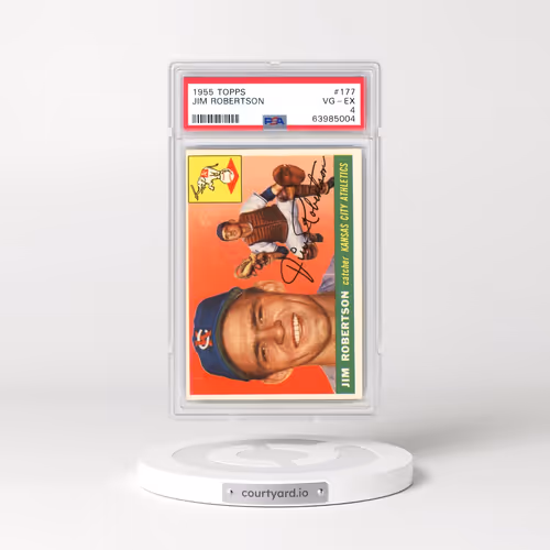 1955 Topps #177 Jim Robertson (PSA 4 VG-EX)