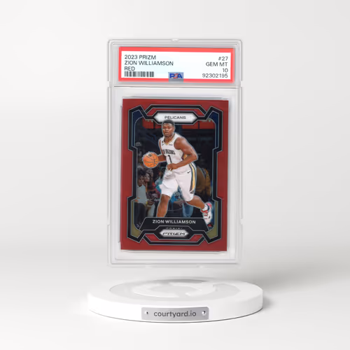 2023 Panini Prizm #27 Zion Williamson - Red Prizm (PSA 10 GEM MINT)