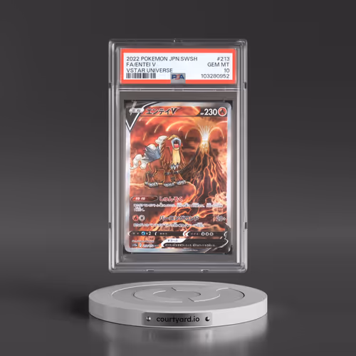 2022 Pokémon Sword & Shield Vstar Universe #213 Entei V - Holo Full Art (PSA 10 GEM MINT)