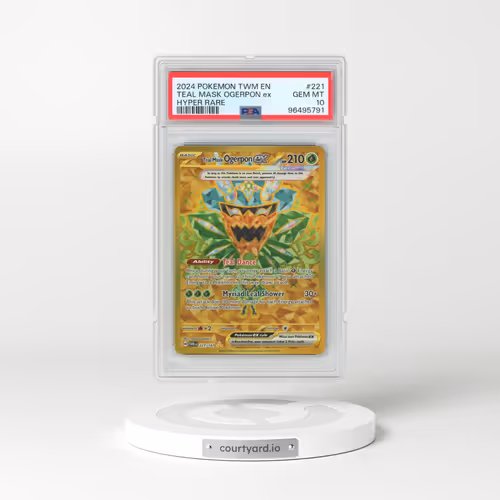 2024 Pokémon Twm EN-Twilight Masquerade #221 Teal Mask Ogerpon EX - Holo Hyper Rare (PSA 10 GEM MINT)