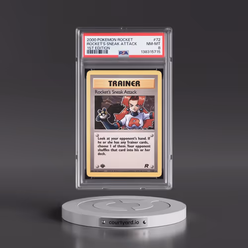 2000 Pokémon Rocket #72 Rocket's Sneak Attack - 1st Edition (PSA 8 NM-MT)