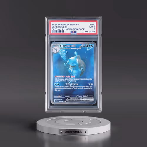 2023 Pokémon Mew EN-151 #200 Blastoise EX - Holo Special Illustration Rare (PSA 9 MINT)
