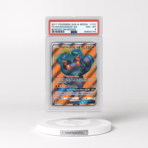 2017 Pokémon Sun & Moon Burning Shadows #137 Marshadow GX - Holo Full Art (PSA 8 NM-MT)
