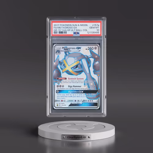 2017 Pokémon Sun & Moon Guardians Rising #157a Metagross GX - Holo Full Art 2019 Yellow A Alternate