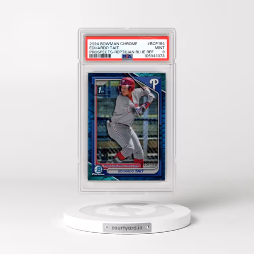 2024 Bowman Chrome Prospects #BCP164 Eduardo Tait - Reptilian Blue Refractor (PSA 9 MINT)