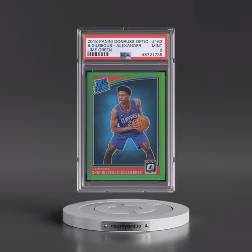 2018 Panini Donruss Optic #162 Shai Gilgeous-Alexander - Lime Green (PSA 9 MINT)