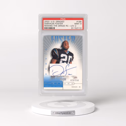 2002 Upper Deck Graded #168 DeShaun Foster - Making the Grade RC-Lev.2 (PSA 9 MINT)