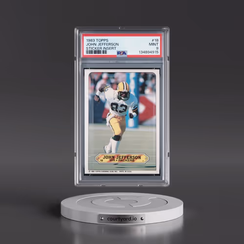 1983 Topps Stickers Insert #18 John Jefferson (PSA 9 MINT)