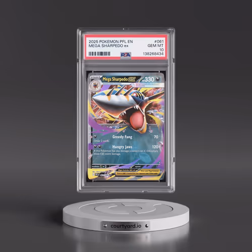 2025 Pokémon Pfl EN-Phantasmal Flames #061 Mega Sharpedo EX - Holo (PSA 10 GEM MINT)
