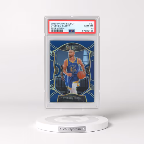 2020 Panini Select #57 Stephen Curry - Blue Prizm (PSA 10 GEM MINT)