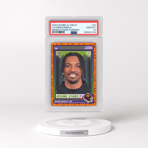 2024 Panini Score-A-Treat Rising Stars #26 Jayden Daniels - Pumpkin (PSA 10 GEM MINT)