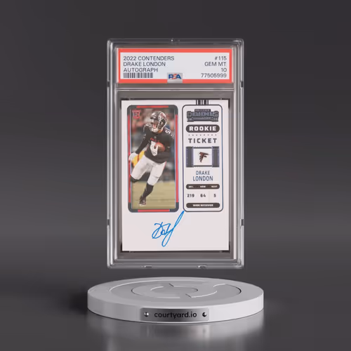 2022 Panini Contenders #115 Drake London - Autograph (PSA 10 GEM MINT)
