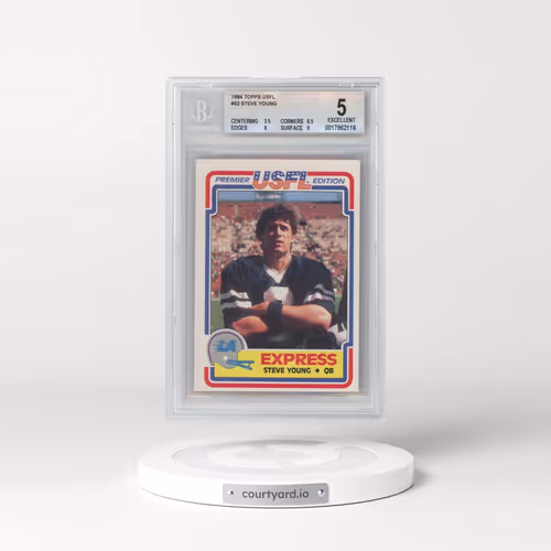 1984 Topps USFL #52 Steve Young (BGS 5 EX)