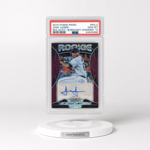 2019 Panini Prizm Rookie Autographs #RAJJ Josh James - Burgundy Shimmer (PSA 10 GEM MINT)