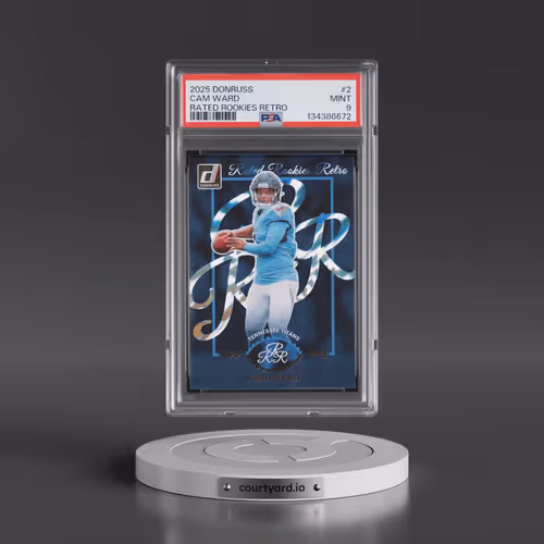 2025 Panini Donruss Rated Rookies Retro #2 Cam Ward (PSA 9 MINT)