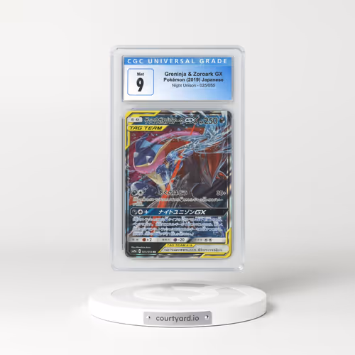 2019 Japanese Night Unison #25 Greninja & Zoroark GX - Full Art Holo (CGC 9 MINT)