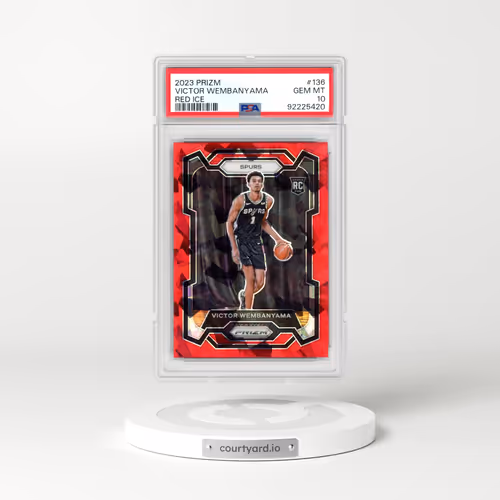 2023 Panini Prizm #136 Victor Wembanyama - Red Ice (PSA 10 GEM MINT)