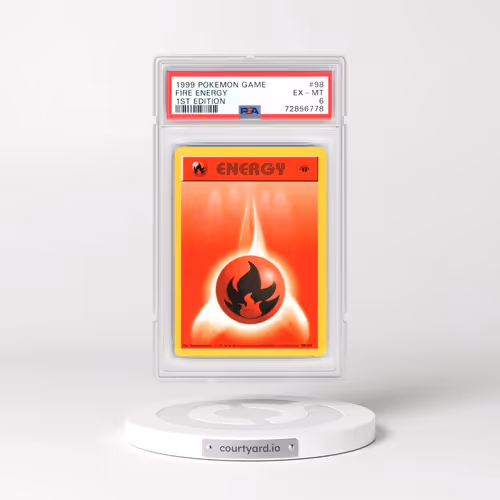 1999 Pokémon Game #98 Fire Energy - 1st Edition (PSA 6 EX-MT)
