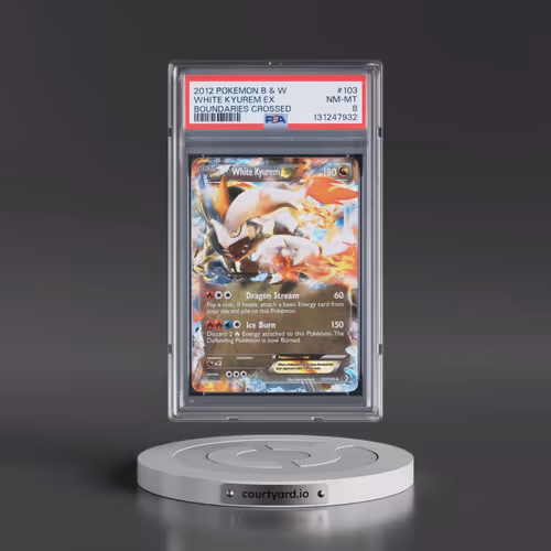 2012 Pokémon Black & White Boundaries Crossed #103 White Kyurem EX - Holo (PSA 8 NM-MT)