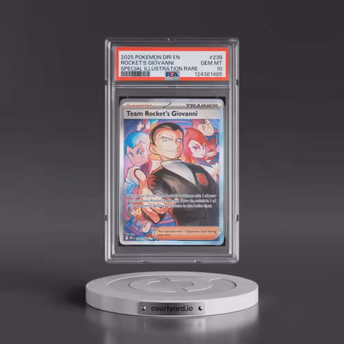 2025 Pokémon Dri EN-Destined Rivals #238 Team Rocket's Giovanni - Special Illustration Rare (PSA 10