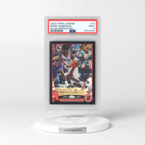 2003 Topps Chrome #74 Derek Anderson - Black Refractor (PSA 9 MINT)