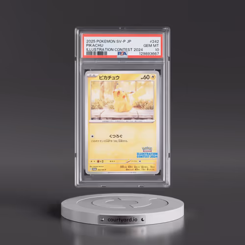 2025 Pokémon SV-P Promo #242 Pikachu - Illustration Contest 2024 (PSA 10 GEM MINT)