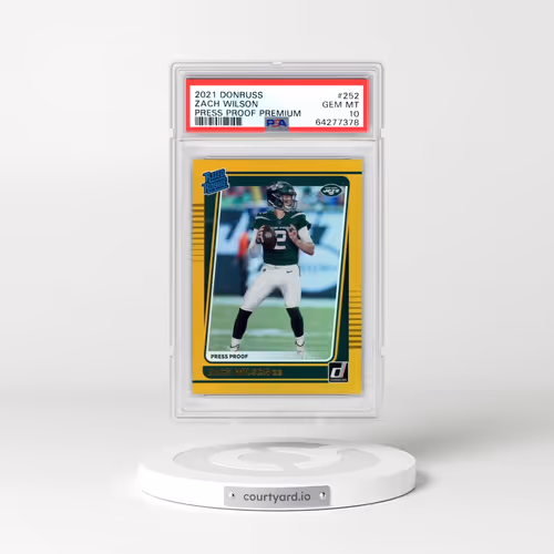 2021 Panini Donruss #252 Zach Wilson - Press Proof Premium (PSA 10 GEM MINT)