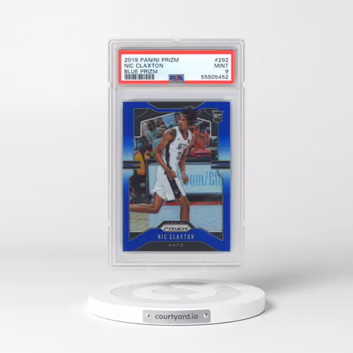 2019 Panini Prizm #292 Nic Claxton - Blue Prizm (PSA 9 MINT)