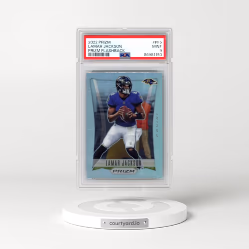 2022 Panini Prizm Prizm Flashback #PF5 Lamar Jackson (PSA 9 MINT)