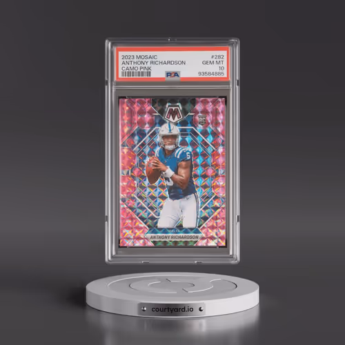 2023 Panini Mosaic #282 Anthony Richardson - Camo Pink (PSA 10 GEM MINT)