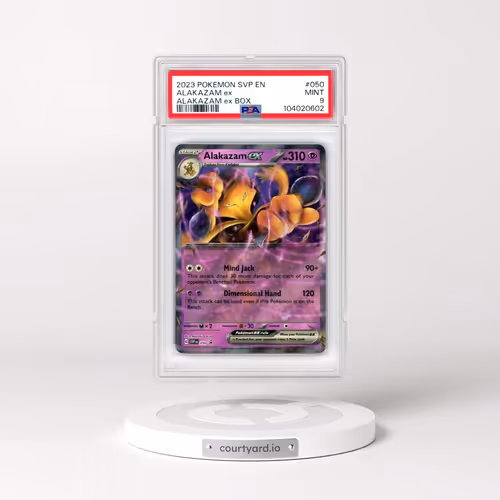 2023 Pokémon Svp EN-SV Black Star Promo #050 Alakazam EX - Holo Alakazam EX Box (PSA 9 MINT)