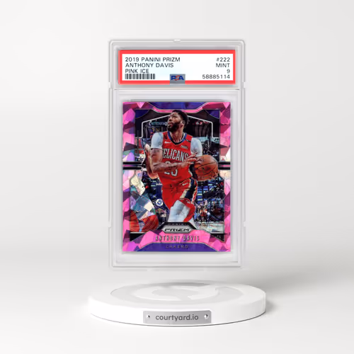 2019 Panini Prizm #222 Anthony Davis - Pink Ice (PSA 9 MINT)