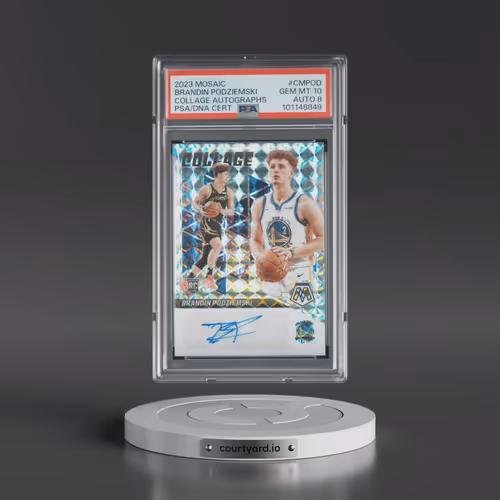 2023 Panini Mosaic Collage Autographs Mosaic #CMPOD Brandin Podziemski (PSA 10 GEM MINT)