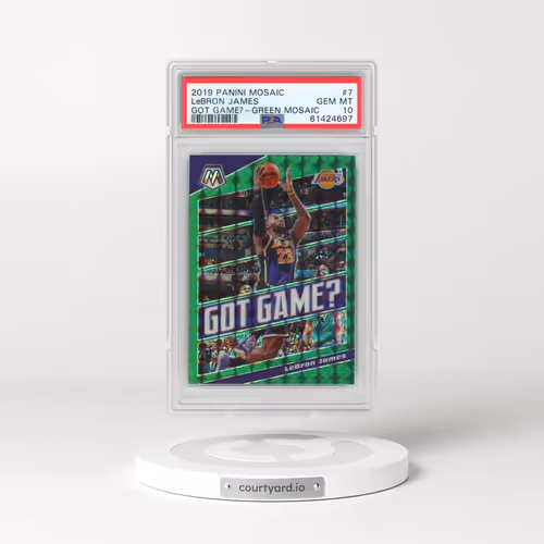 2019 Panini Mosaic Got Game? #7 LeBron James - Green Mosaic (PSA 10 GEM MINT)