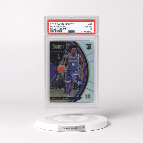 2017 Panini Select #49 DE'Aaron Fox - Silver Prizm (PSA 10 GEM MINT)
