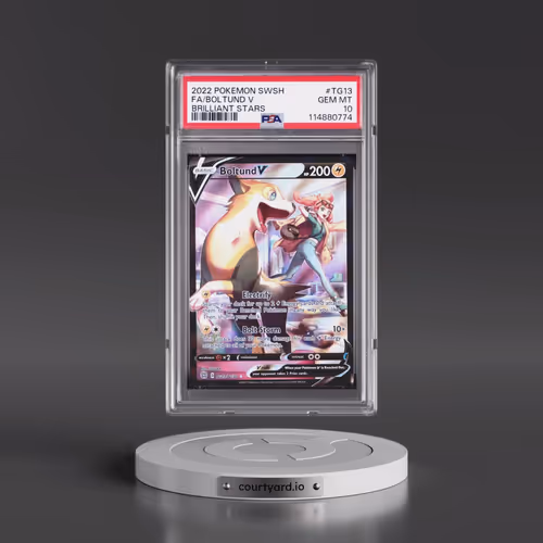 2022 Pokémon Sword & Shield Brilliant Stars #TG13 Boltund V - Holo Full Art (PSA 10 GEM MINT)