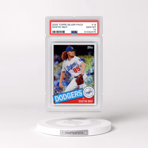 2020 Topps Silver Pack 1985 Chrome Promo #19 Dustin May (PSA 10 GEM MINT)