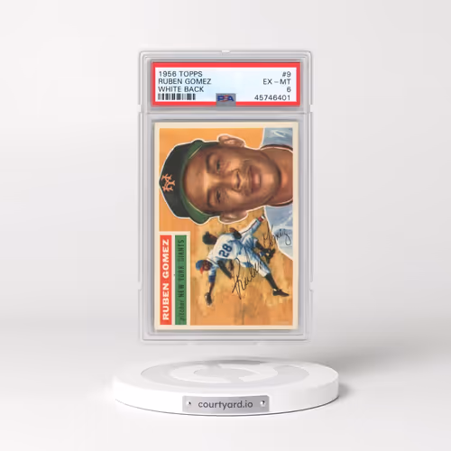 1956 Topps #9 Ruben Gomez - White Back (PSA 6 EX-MT)