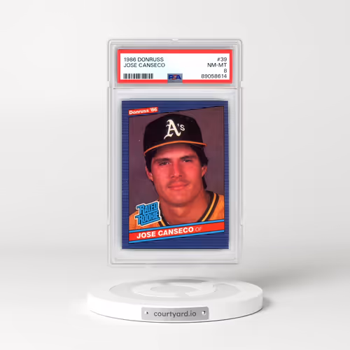 1986 Donruss #39 Jose Canseco (PSA 8 NM-MT)