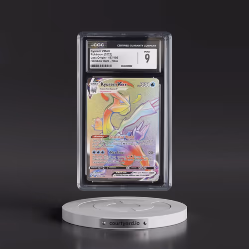2022 Lost Origin #197/196 Kyurem VMAX - Rainbow Rare Holo (CGC 9 MINT)