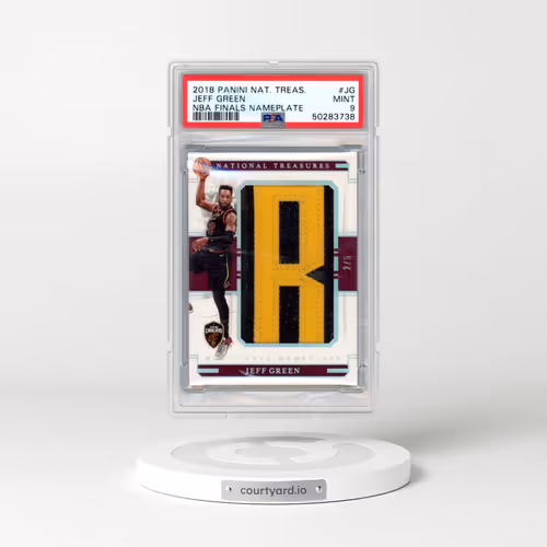 2018 Panini National Treasures NBA Finals Nameplate #JG Jeff Green (PSA 9 MINT)