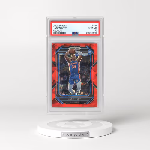 2022 Panini Prizm #256 Jaden Ivey - Red Ice (PSA 10 GEM MINT)
