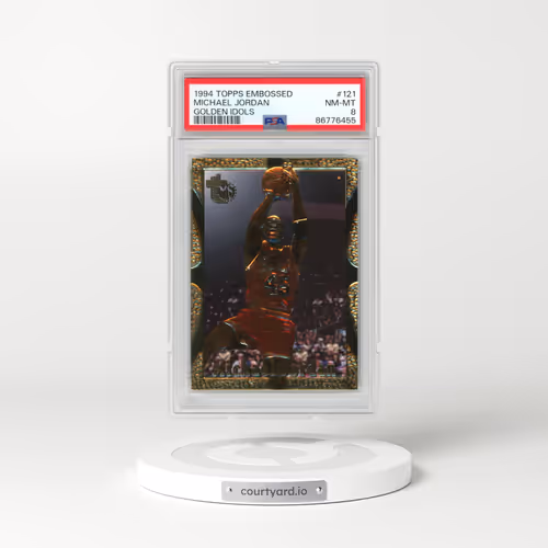 1994 Topps Embossed #121 Michael Jordan - Golden Idols (PSA 8 NM-MT)