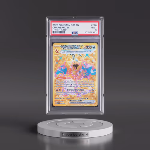 2023 Pokémon Obf EN-Obsidian Flames #228 Charizard EX - Holo Hyper Rare (PSA 9 MINT)