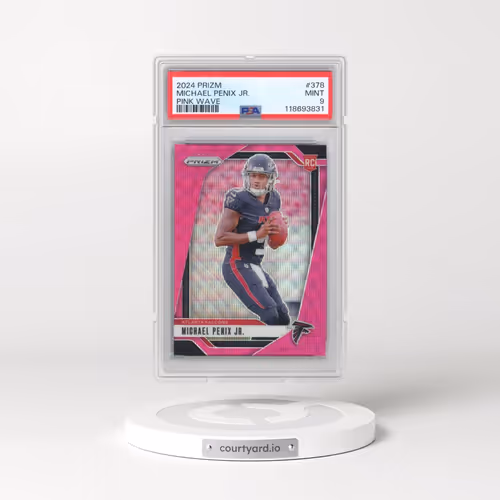 2024 Panini Prizm #378 Michael Penix Jr. - Pink Wave (PSA 9 MINT)