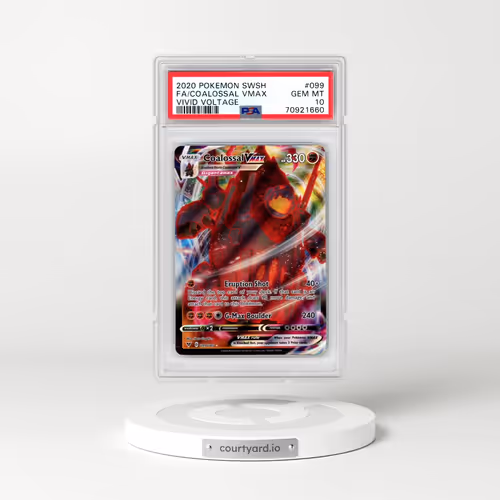 2020 Pokémon Sword & Shield Vivid Voltage #099 Coalossal Vmax - Full Art (PSA 10 GEM MINT)